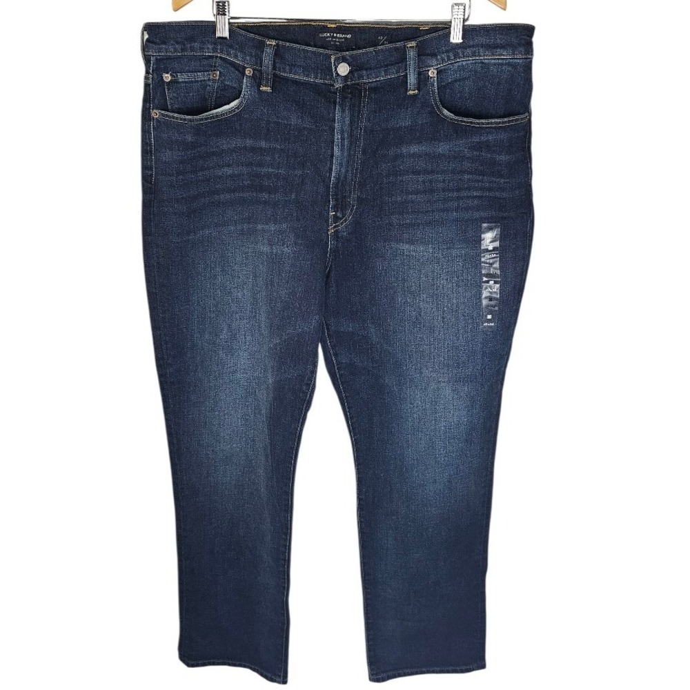 Lucky Brand‎ Mens 410 Athletic Fit Dark Wash Blue Jeans Straight Leg 42X34 NWT